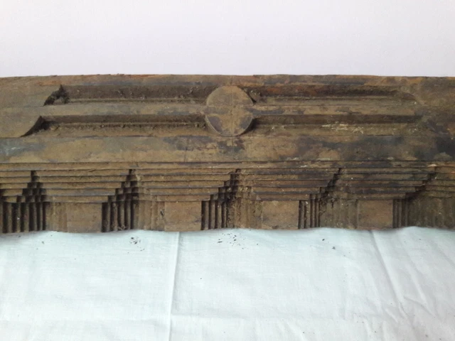 Antique Solid Beam Plaque Pillar Vintage Door Window Wooden Wall Panel A60 3