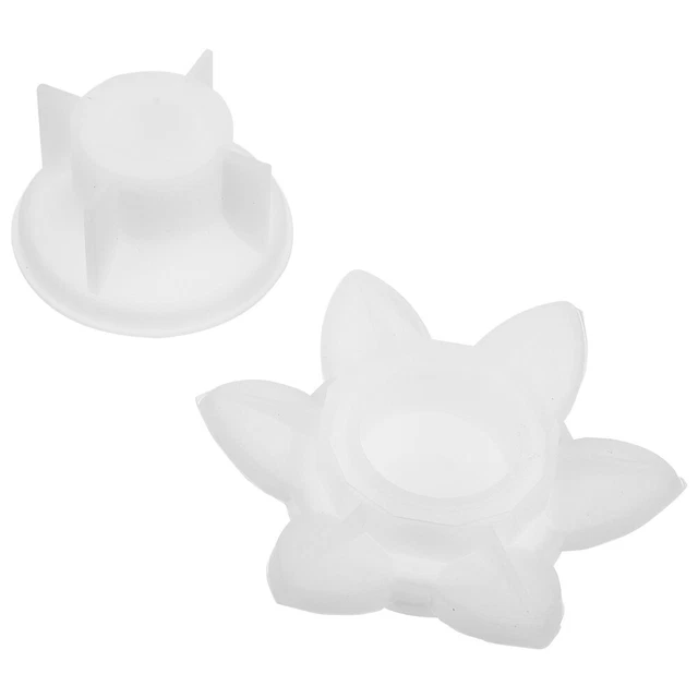 2 piezas moldes manuales de fundición de gel de silicona para velas de silicona