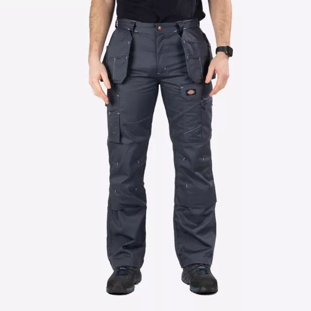 Dickies Redhawk Hommes Utilitaire Pro Travail Multi Poches Pantalon (Coupe) Gris