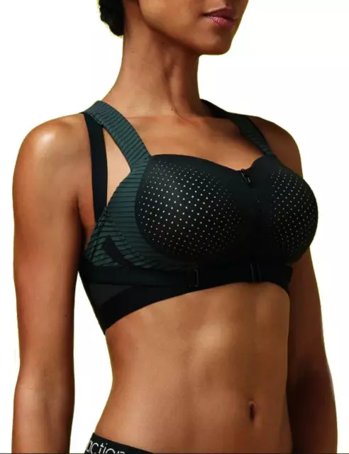 Triumph Sports Sport Bra triaction Racerback Grey/Black u/w 12A 14B Cup New