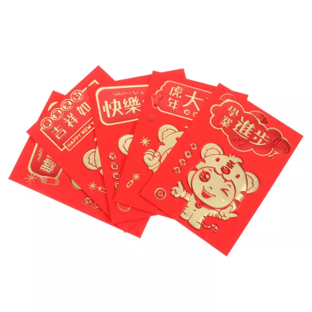 30 Pcs Chinese New Year Red Pockets Spring of The Tiger Envelope