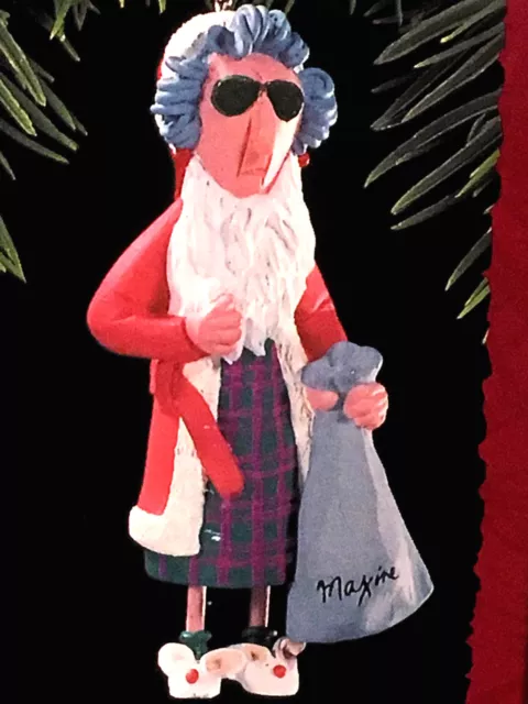Hallmark Recuerdo 1993 Maxine Como Santa Navidad Adorno Paquetería Saludos Nuevo