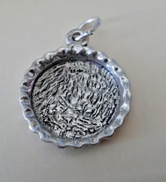 3D 16mm Tart Pie Crust Pan with Fluted Edge Sterling Silver Charm