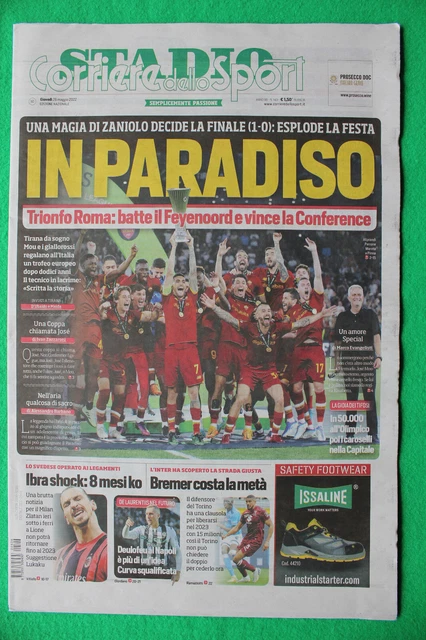 Il Messaggero - Journal UEFA Conference League - Finale Roma Vs Feyenoord 26/05/22 - Neuf