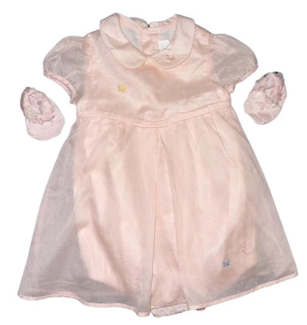 Dior Baby abito bimba battesimo 6 mesi +sfiziose scarpine no Name In Abbinamento