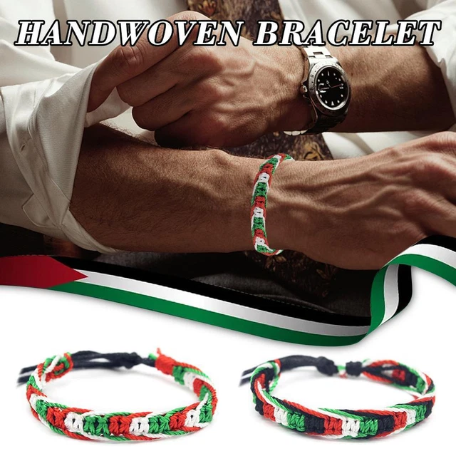 Zircobic Bracelet Palestinien Save Gaza | Chaîne en acier inoxydable de style bohème | Bracelet de protection pour homme et femme | YA5031, Medium, Acier inoxydable, Pas de gemme