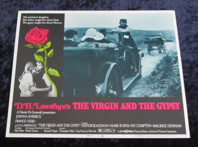 The Virgin and the Gypsy lobby card # 7 Franco Nero, D.H. Lawrence