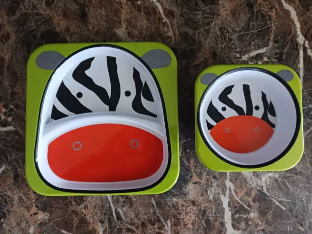 Skip Hop Zoo Zebra Plate And Bowl Set