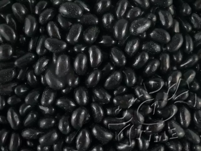 Mini Jelly Beans Black 1kg Bag