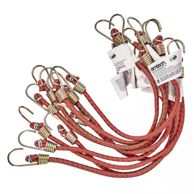 10piece Paquete 25.4cm Mini Cuerda Cable Elástico Hooked para Coche Moto Maleta