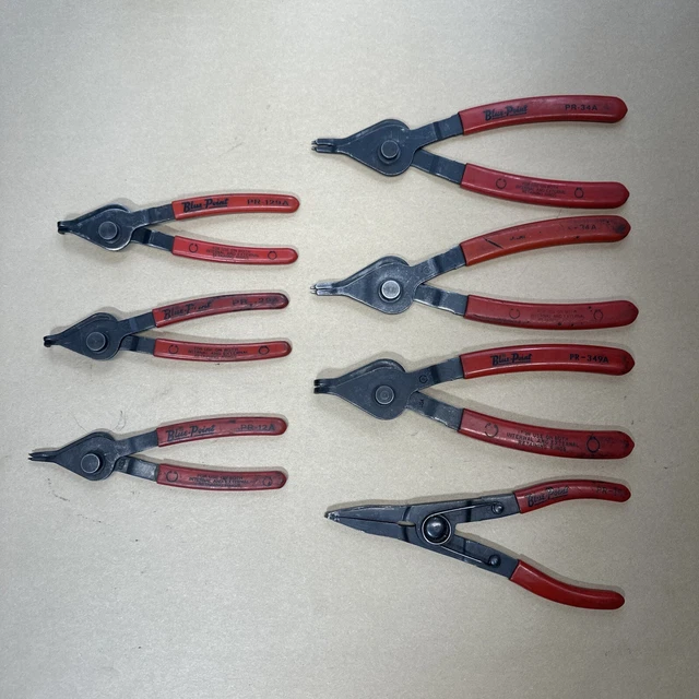 BLUE POINT SNAP Ring Pliers Internal/External PLIERS LOT 7pc USA EUR