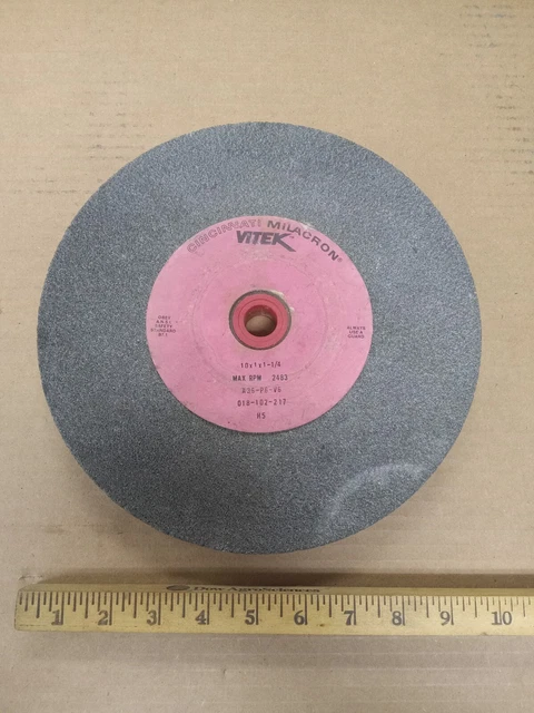 Cincinnati Milacron Vitek Grinding Wheel A36-P6-V6, 10 x 1 x 1.25