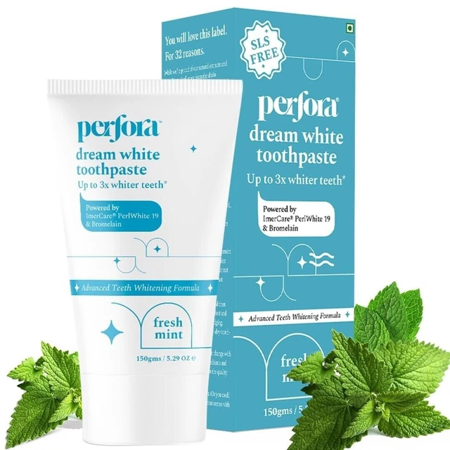 Perfora Dream White Toothpaste - 300 gms (150 gms x 2) Fresh Mint Flavor