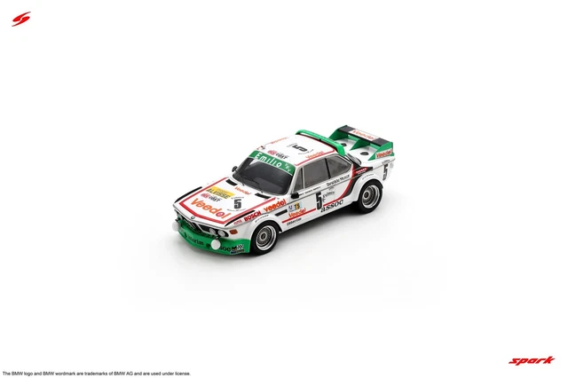 Modellino Auto Scala 1:18 Spark BMW 3.0 CSL 24H LE MANS 1973 Racing Modellismo Statico