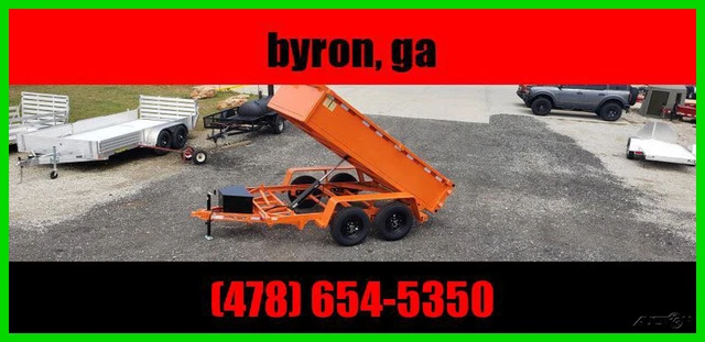 2023 Down 2 Earth Trailers 6X10 Orange 7K Small Dump Trailer Landscape New