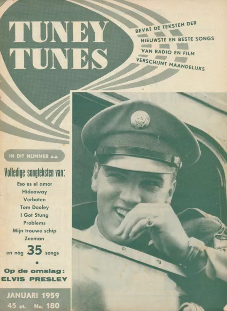 Elvis Presley - Tuney Tunes - Issue 180 - January 1959 [Holland] - Magazine