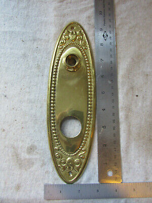 Brass Escutcheon Door Back Plate Ornate Victorian AABCo Reproduction 9.5 x 3