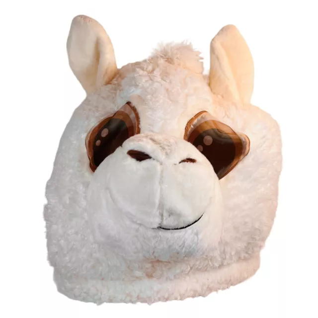 Llama Costume Mask Full Head Halloween  Cosplay Maskimals Breathable Eyes 14"