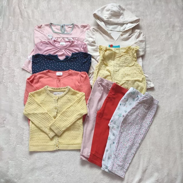Baby Girls Age 9-12 Months Clothing Bundle T-Shirts Leggings Jumpers & Cardigans