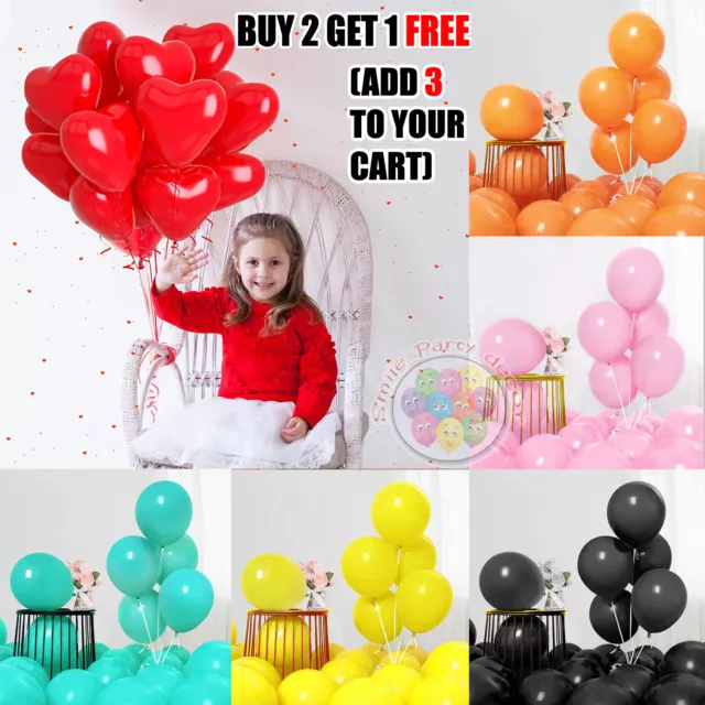 100 X Latex PLAIN BALOON BALLONS helium BALLOONS Quality Party Birthday Wedding