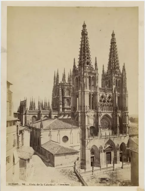 Laurent, Espagne, Burgos, Vista de la Catedral vintage albumen print, Spain Ti