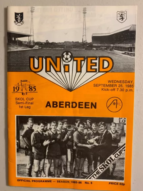 Aberdeen FC Programmes Various Away Fixtures League & Cups