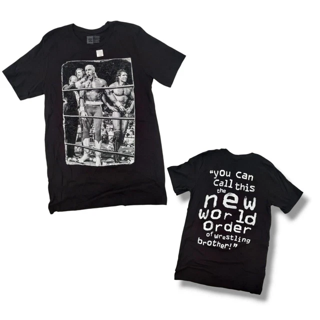 NWO HULK HOGAN Classic WWE Wrestling Tee Shirt Front &amp; Back Print Size ...