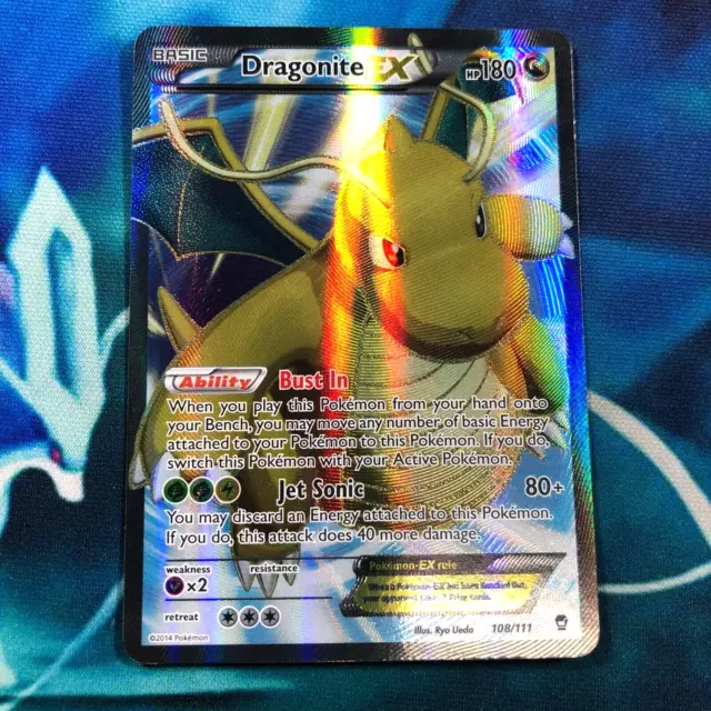 Dragonite EX - 108/111 - Full Art Ultra Rare Furious Fists - Pokemon Card - MP