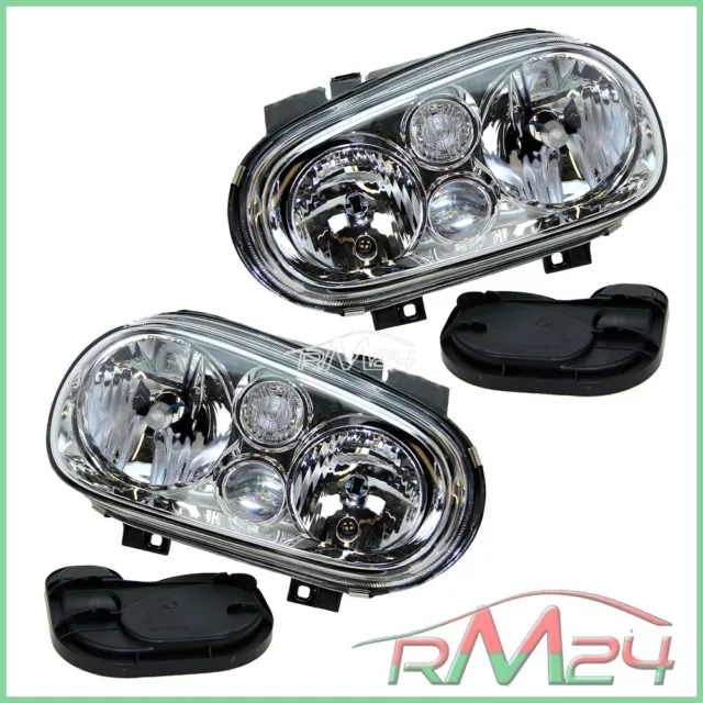 2X Faro Anteriore Sx Dx H7/H1/H3 Per Vw Golf 4 Iv 1J + Cabriolet 1E + Variant Sw