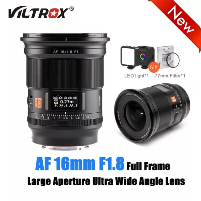 VILTROX AF 16 mm F1.8 obiettivo full frame grande apertura ultra grandangolare per Sony FE