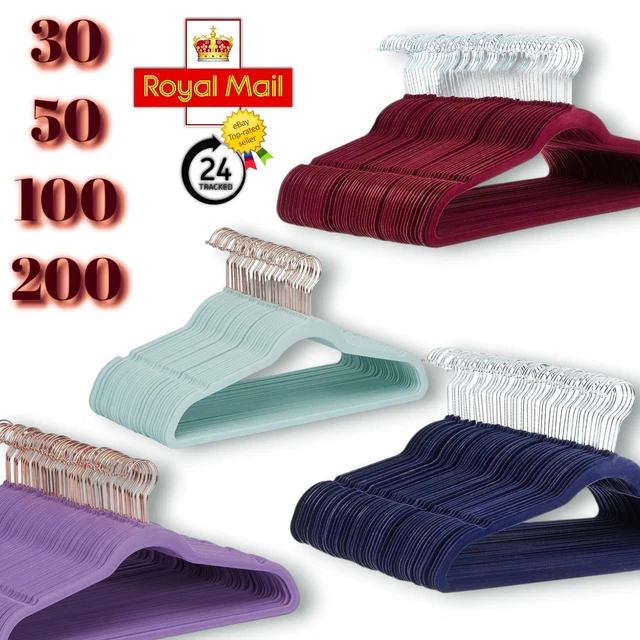50 Pack Metal Clothes Hangers – Non Slip Rubber Coated Wire Hangers for Suits, Coats and Shirts