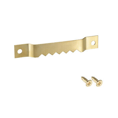 Picture Hangers, 2 3/5 Inch Double Hole with Screws, 30 Pcs (Golden)