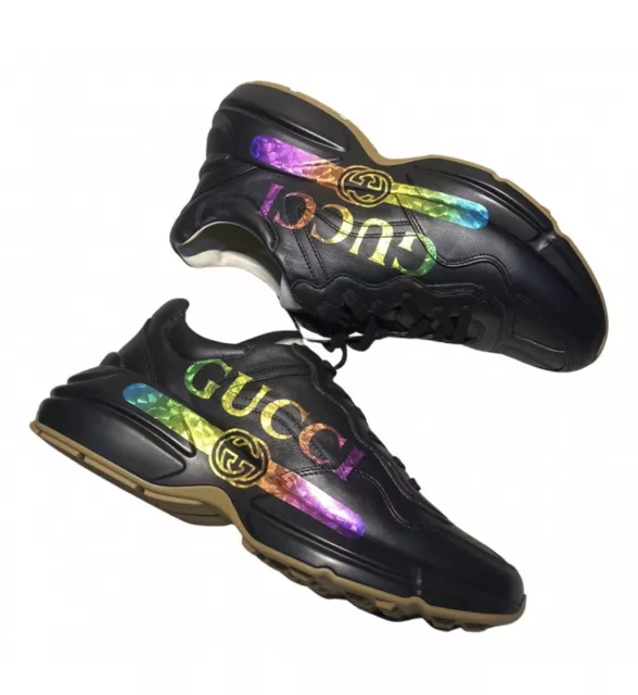 Gucci rhyton black 2025 rainbow
