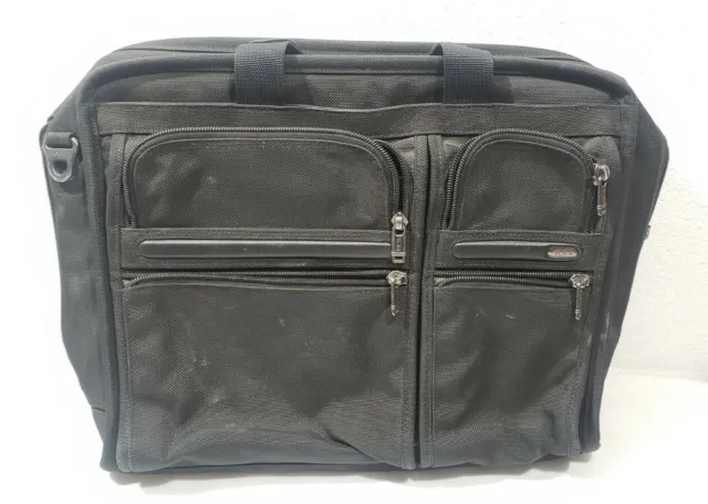 Tumi Alpha 26150D4 Ballistic Nylon laptop Expandable Briefcase Bag Black