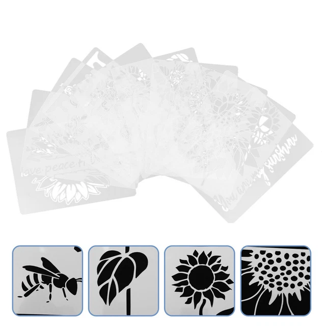 10 Sheets DIY-Kunst Malerei Aushöhlen Vorlage Hochzeitsdeko Graffiti