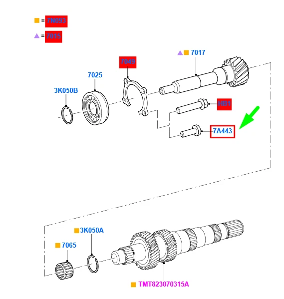 NEW FORD RANGER T6 Transmission Input Shaft Bolt Br3R7K179Ba 1713938