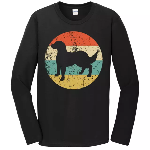 Flat-Coated Retriever Shirt - Retro Flattie Dog Breed Icon Long Sleeve T-Shirt