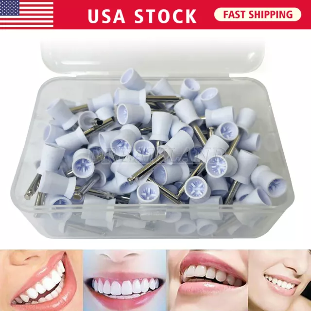 100pc Dental Prophy Polishing Cup Cups For Contra Angle Handpiece Latch NEW