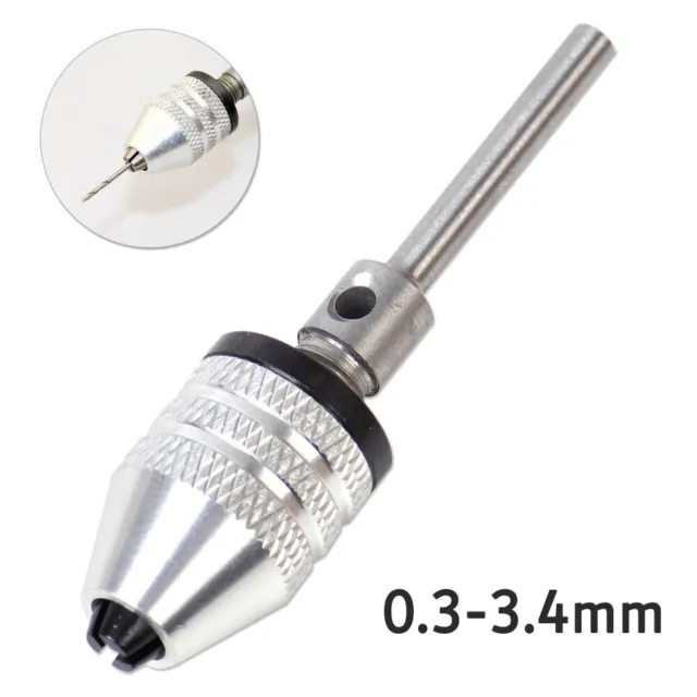 0.3-3.4mm Keyless Mini Drill Bit Chuck Adapter Quick Change Fit For Rotary Tool