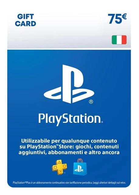 PlayStation Network Card 75 EURO (IT) PSN Key ITALY gift card