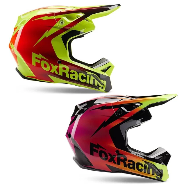 Fox Racing - Mens V1 STATK Protective DOT Motocross Dirt Bike Riding Helmets