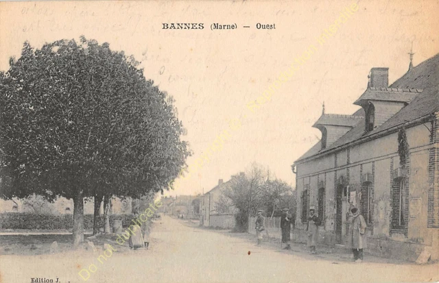 CPA 51230 Bannes West Edit J.ca1918