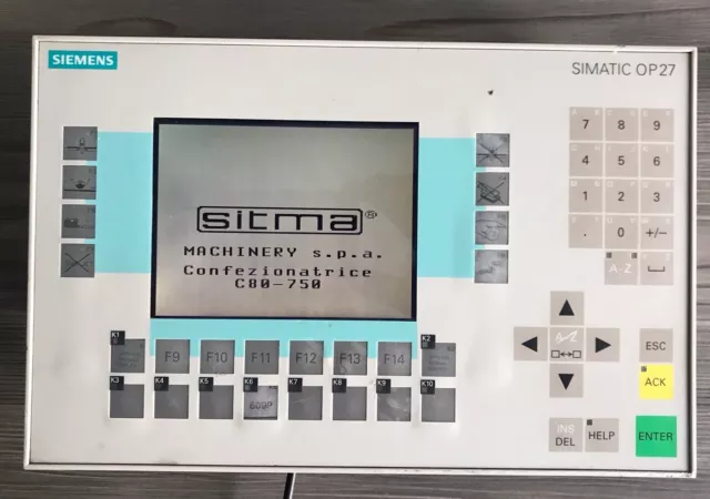 Siemens OP27 Mono 6AV3627-1JK00-0AX0 HMI Panel New Backup Battery Fitted