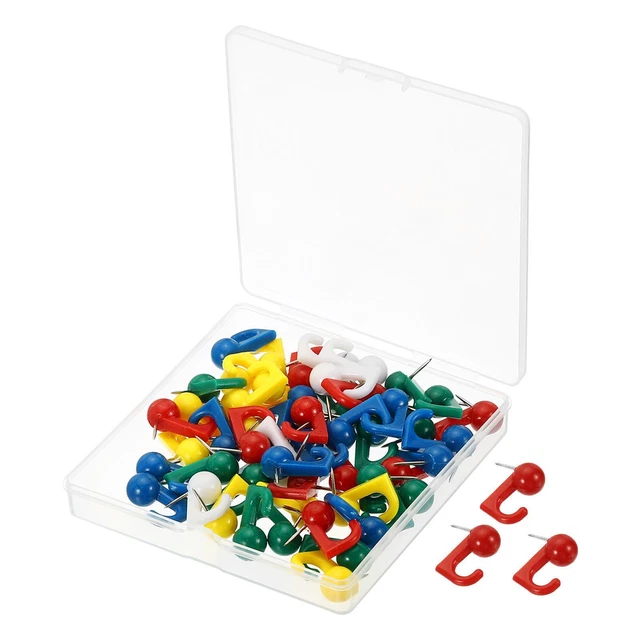 Spingi Spillo Ganci,100pz Plastica Testa Muro Pollice Punta,Multicolore