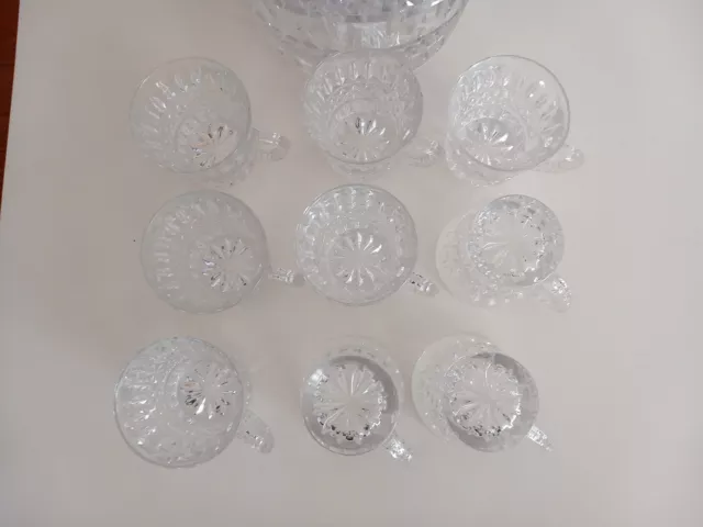 Bowle Set Kristallglas 9 Tassen Unbenutzt Nachtmann Sektkühler Gläser Massiv 3