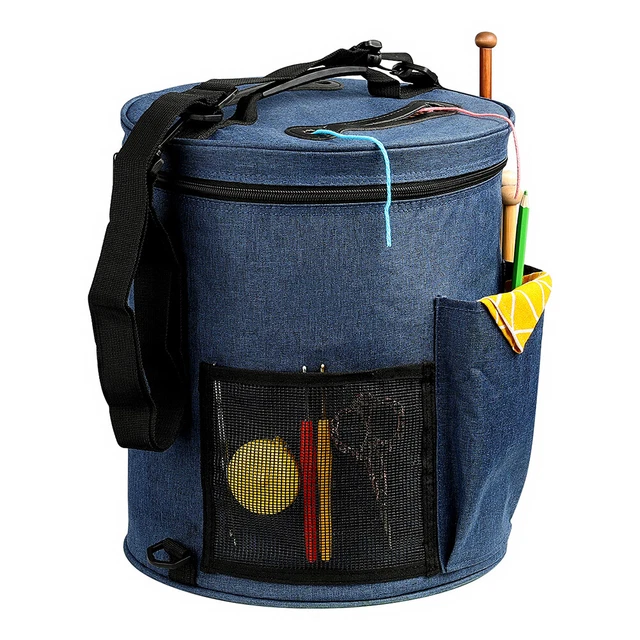 Cylinder Clothes Storage Bag Yarn Storage Bucket DIY Sewing Accessories Bag 7