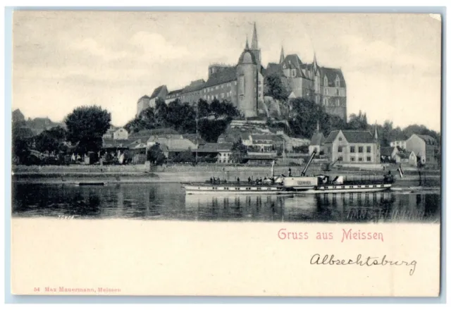 c1905 Greetings From Meissen Saxony Germany Unposted Antique Postcard
