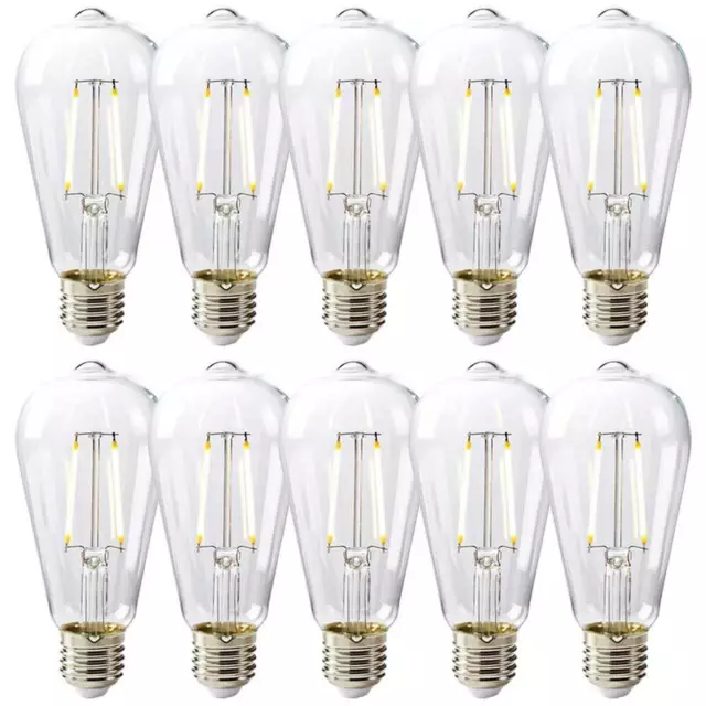 10 x Nedis LED Filament ST64 Edison 4,6W = 40W E27 klar 470lm warmweiß UVP 79€