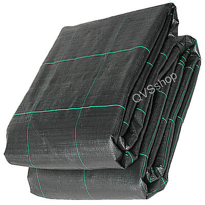 1M x 10M Garden Weed Control/Stop Membrane Fabric - Heavy Duty Woven 100g Sheet