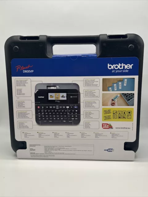 Brother P-Touch PT-D600VP Desktop Label Printer Machine 2